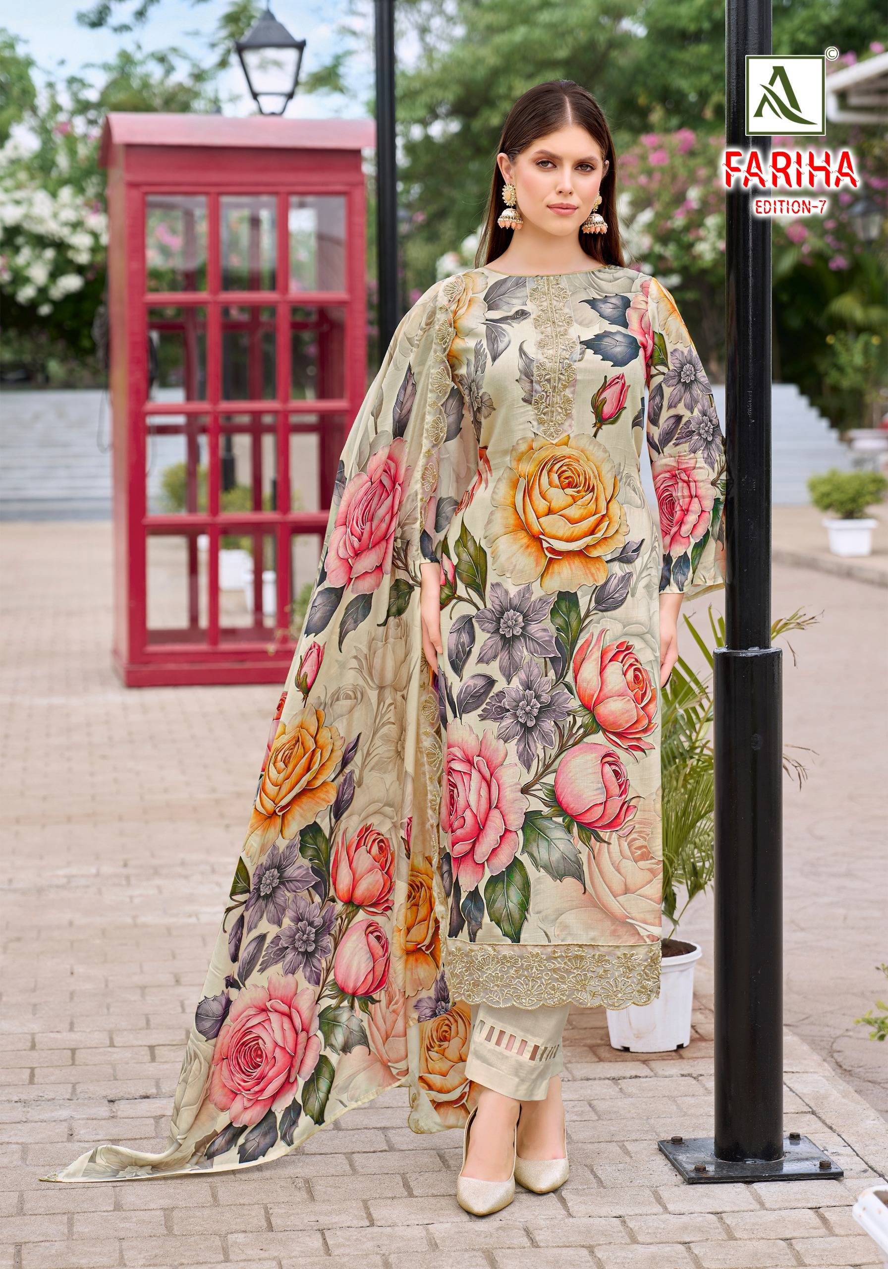 FARIHA 7 BY ALOK SUIT 01 To 08 Series Beautiful Festive Suits Stylish Colorful Fancy Casual Wear & Ethnic Wear Maslin Dresses At Wholesale Price